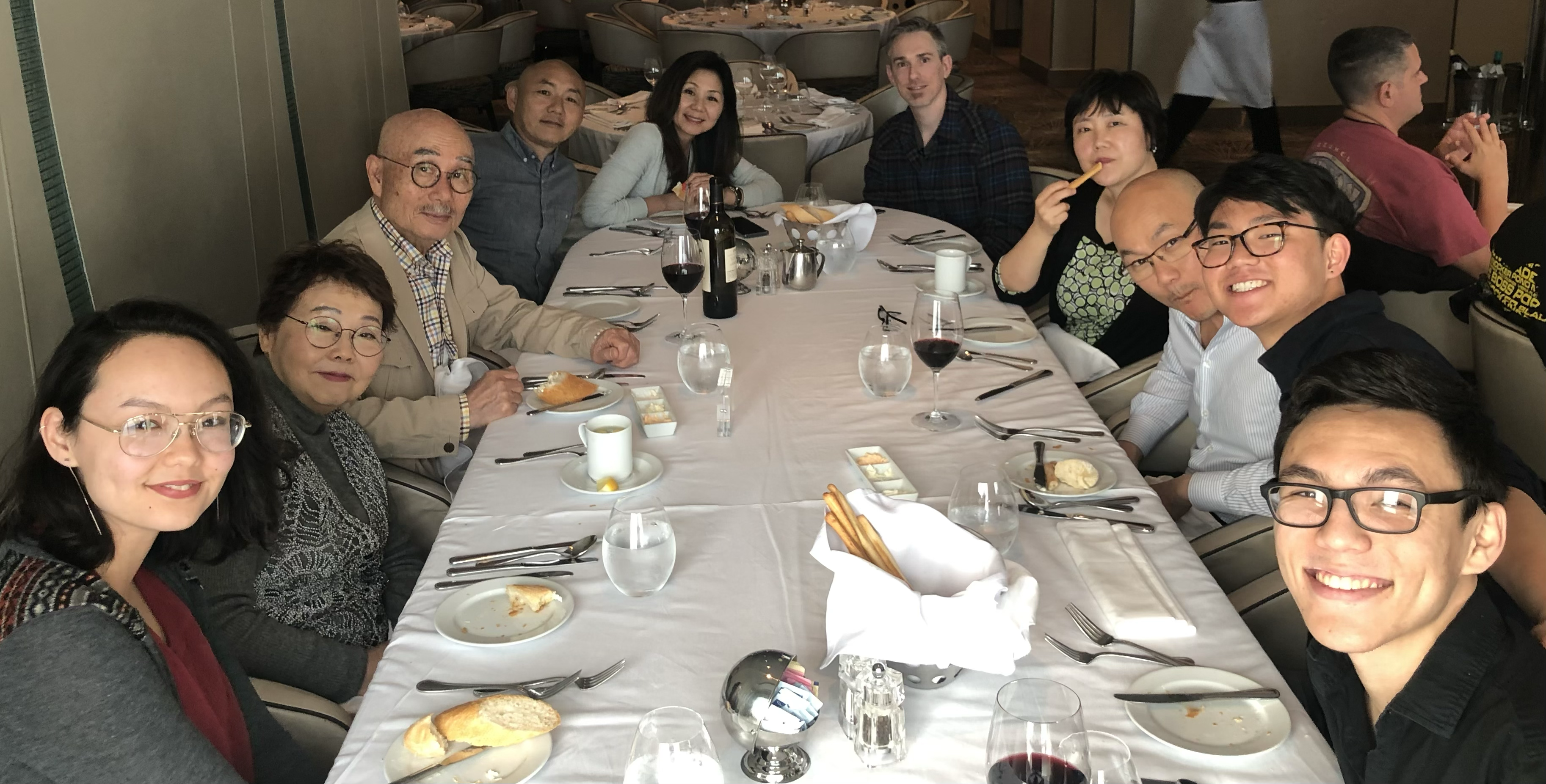 Large family by table